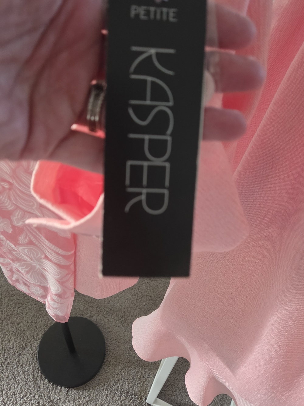 NWT Kasper 8P Petal Pink Skirt Suit 80s Power Suit Fall 2026 Office Siren  Scarf - Picture 3 of 13
